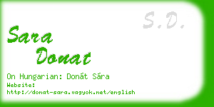 sara donat business card