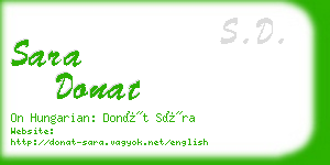 sara donat business card